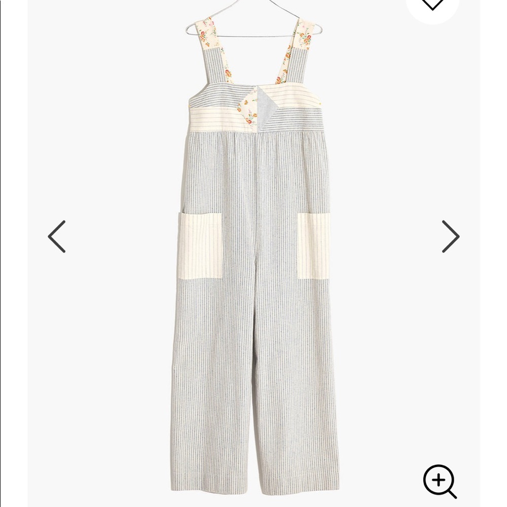 Madewell New denim project patchwork jumpsuit